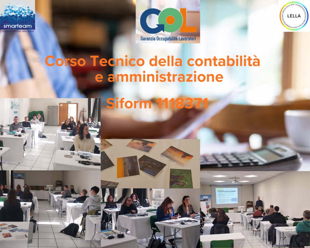 Avviato il Corso “Tecnico della Contabilità e Amministrazione” SIFORM 1118371 – PROGRAMMA GOL
